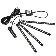 Підсвітка в авто з пультом та світломузикою LED RGB Automobile Atmosphere Lamp 8097 CNV
