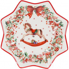 Блюдо-снежинка 30 см Rocking horse DP186231 BonaDi