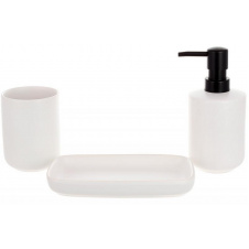 Набор керамических аксессуаров для ванной комнаты White and black 3 предмета ceramic DP219258 BonaDi