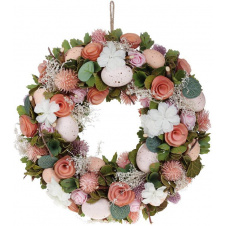Декоративный венок подвесной Scarlet Flowers Ø32cm Bona DP118227