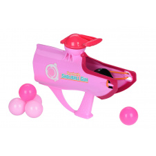 Бластер для девочек Same Toy снежки и шары 2в1 Pink iz15604