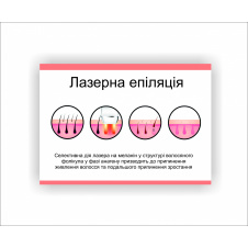 Плакат Vivay Лазерна епіляція 30х40 см Білий