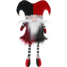 Декоративна іграшка сидяча Dwarf in a jester costume 35 см Різнокольоровий BonaDi DP232228