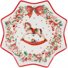Блюдо-снежинка 25 см Rocking horse Bona DP186174