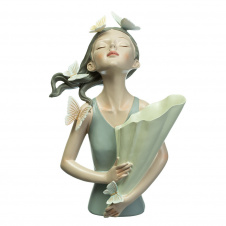 Фигурка Девушка Girl in gray 32х20х13 см Lefard AL97900 Белый