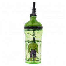 Бутылка с трубочкой 360 мл Stor Avengers Hulk (74867)