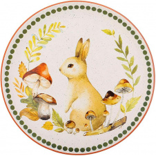 Фото - Обеденные тарелки набор 2 шт Hare in the clearing 26 см BonaDi Разноцветный DP232124 Обеденные тарелки набор 2 шт Hare in the clearing 26 см BonaDi Разноцветный DP232124