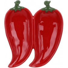 Менажниця сервірувальна BonaDi Red Pepper 21х19 см Червоно-зелений DP231117