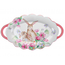 Сервировочное блюдо Bunnies in flowers Lefard AL84697