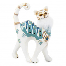 Фигурка интерьерная White cat 23 см ArtDeco AL117948