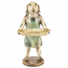 Фігурка інтер'єрна Dog with tray 27 см ArtDeco AL117938