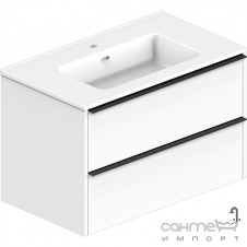Подвесная тумба с раковиной Devit Comfort 800 332080W белая матовая