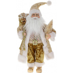 Декоративный Santa в золотом цвете с подарками и елкой 45см BonaDi DP219416 Ивано-Франковск