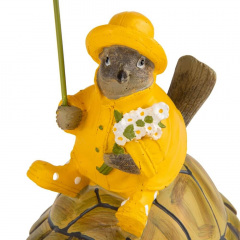 Декоративная статуэтка Bird with turtle 20х16х12 см Lefard AL219024 Вишневое