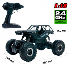 Машинка off-road кравлер на р/у 1:18 матовый черный Sulong Toys DD651739 Хмельницкий