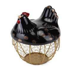 Сервировочная ваза Lefard Chicken 21х24 см Black AL120483 Запоріжжя