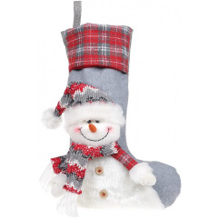 Новогодний декор-носок Snowman grey BonaDi DP186335 Кропивницкий