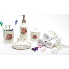 Подставка SAVON диаметр 6.5х11.5 см для зубных щеток фарфор Bona DP43452 Хмельницький