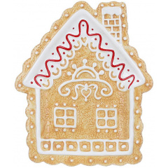 Новогодний набор с 4 тарелок Gingerbread house 26х22 см Разноцветный BonaDi DP232366 Ужгород