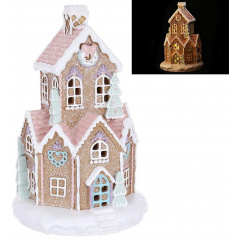 Світлодіодна статуетка Gingerbread house 20х20х32 см BonaDi Різнокольоровий DP232296 Одеса