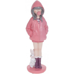 Фігурка інтер'єрна 7.5х9х26 см Pink Дівчинка з Кроликом Bona DP118508 Бердичів