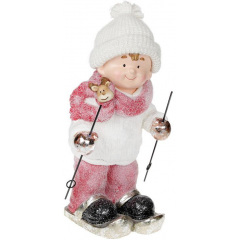 Фигура ceramic Мальчик в красном на лыжах 455 см Bona DP42306 Дубно
