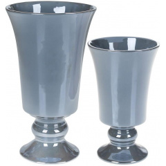 Ваза ceramic Кубок 26.5см, сірий перламутр Bona DP67943 Івано-Франківськ