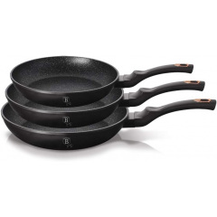 Набір сковорідок із 3 предметів Berlinger Haus Black Rose Collection (BH-6158) Рівне