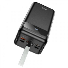 УМБ портативное зарядное Power Bank HOCO Electric J86B 60000mAh 4USB Lightning Type-C QC 5A Black Запорожье