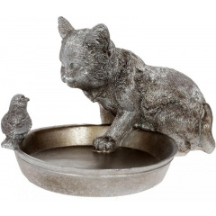 Подставка для ювелирных изделий Bona Kitten with a bird 14х17.5х24 см Cтальной DP119975 Київ