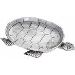Блюдо 26х22х3см Silver Черепаха Bona DP118557 Чернівці