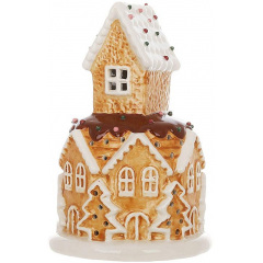 Світлодіодна ялинкова іграшка BonaDi Gingerbread House 11.5х17 см Різнокольоровий DP232306 Кропивницький