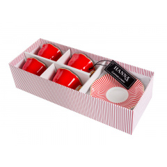Набор кофейный Red Passion на 8 предметов 50 ml AL218327 Hanna Style Чернигов