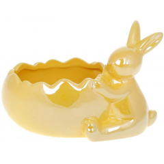 Кашпо 19х12х13см Yellow Кролик у яйця BonaDi DP118496 Новомосковськ