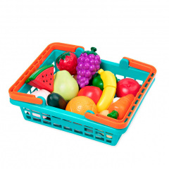 Детский набор игровой Battat Lite Овощи-фрукты в корзинке DD649373 Ізюм