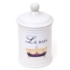 Емкость Bona LE BAIN диаметр 10.5х18.5 см для средств гигиены фарфор DP43444 Хмельницький