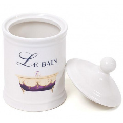 Емкость Bona LE BAIN диаметр 10.5х18.5 см для средств гигиены фарфор DP43444 Хмельницький