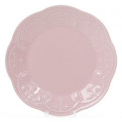 Набор Bona 6 десертных тарелок Leeds Ceramics диаметр 23см каменная керамика Розовые DP40093 Киев