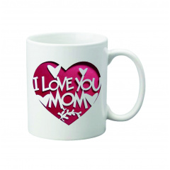 Чашка з принтом Vivay I love you mom 330 мл Білий (hub_i7kqwm) Запоріжжя