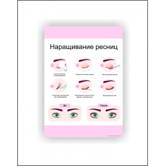 Плакат Vivay Нарощування вій 30 х 40 см Білий Кропивницький
