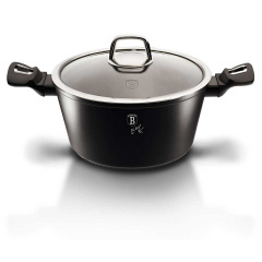 Кастрюля Berlinger Haus BLACK SILVER Collection с крышкой 4.1 л (BH-1852) Харків