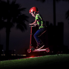 Самокат що світиться для дітей від 5 до 9 років Neon Dynamo червоний Харків