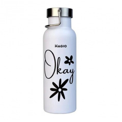 Термос пляшка 500 мл MAGIO MG-1041W White Фастів