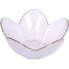 Салатница Chamomile 16 см Прозрачный с золотом BonaDi DP233024 Хмельницкий