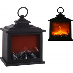 Світлодіодний камін BonaDi Black&Fire 12х19х17см Чорно-червоний DP232328 Камінь-Каширський