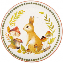 Обеденные тарелки набор 2 шт Hare in the clearing 20 см BonaDi Разноцветный DP232123 Хмельницкий