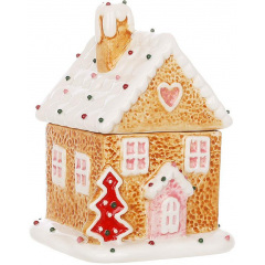 Ємність з кришкою BonaDi Gingerbread house для сипучих продуктів 350 мл Різнокольоровий DP232112 Виноградів