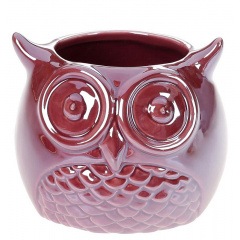 Ваза ceramic Сова 10см, перловий бордовий Bona DP67955 Кропивницький