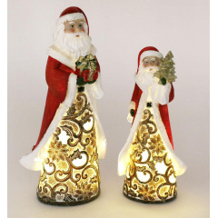 Статуетка Santa з подарунком 25.5 см з LED-підсвічуванням Bona DP42599 Васильків