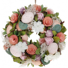Декоративный венок подвесной Scarlet Flowers Ø24cm Bona DP118228 Долина
